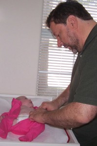 Daddy does diapers