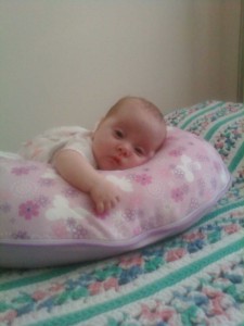 Chilling out on the bobby and much needed tummy time