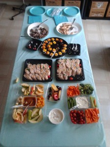 Spread for Julie's 2nd birthday party