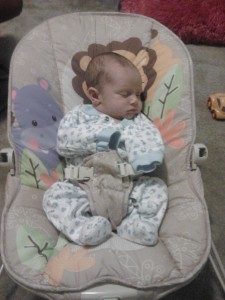 Adam at one month