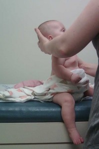 Julie waiting for vaccine shots