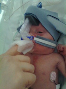 Julie's 1st taste of milk