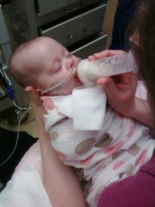 Julie feeding by bottle