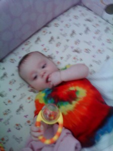 Julie likes her rattle