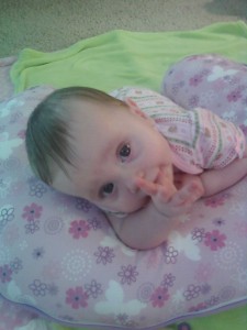 Tummy time on the boppy