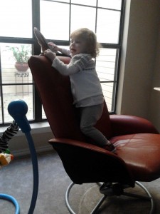 Crawling on the furniture