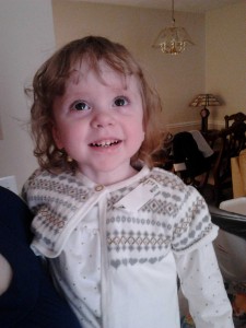 Sporting her new thanksgiving outfit