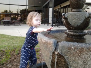 a fountain outside our church