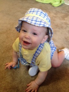 Adam crawling in April 2014