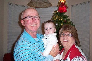 Christmas visit by Julie's "adopted grandparents"