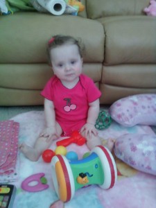 Sitting up playing