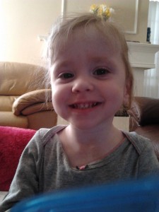 Nearly all her teeth are in