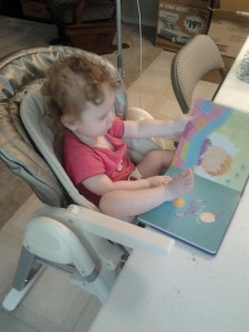 Reading a book