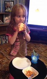 Julie's first pizza