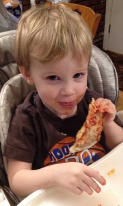 Adam first pizza
