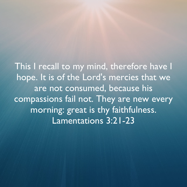 Lamentations 3:21-23