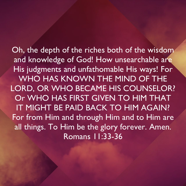 Romans 11:33-36