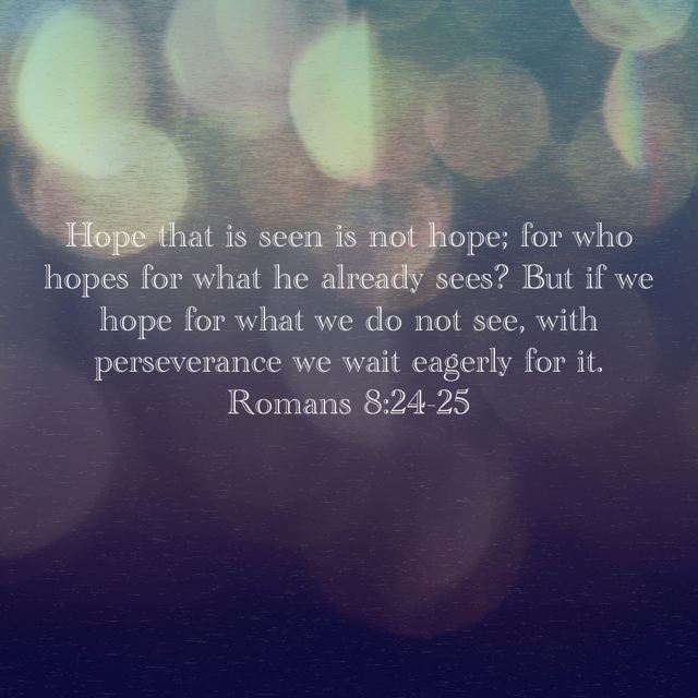Romans 8:24-25