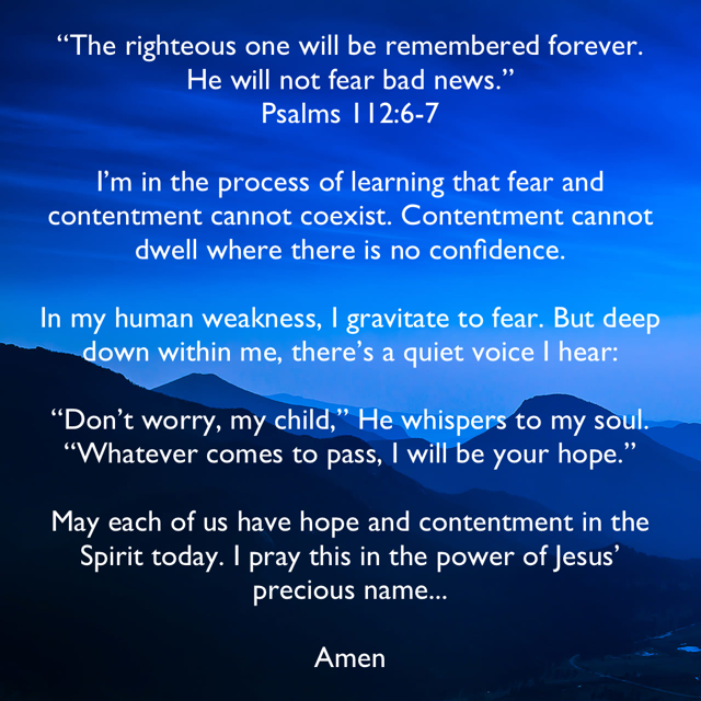 Psalm 112:6-7