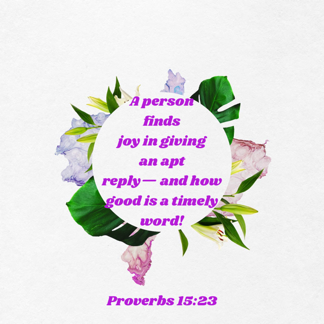Proverbs 15:23