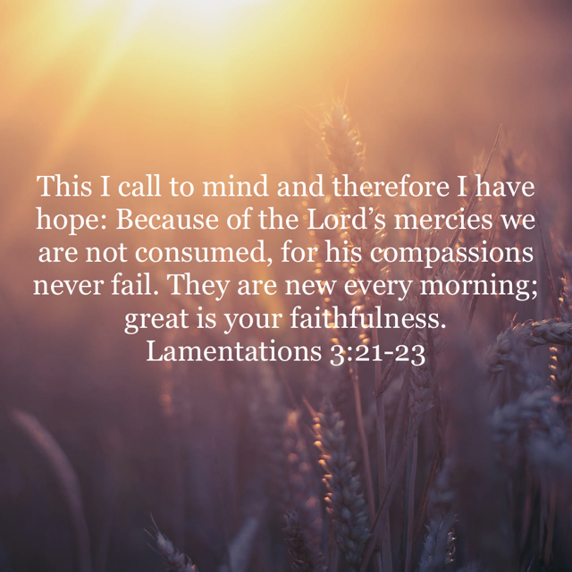 Lamentations 3:21-23
