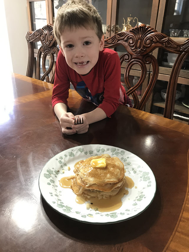 Adam w/ pancakes